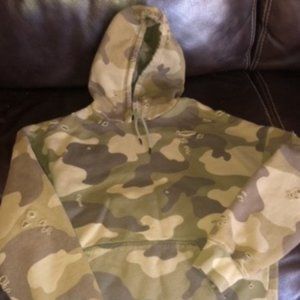Pacsun distressed vintage Camo Hoodie.  Men's Small.